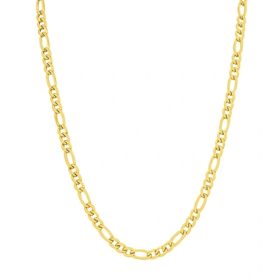 Monary 14k Yellow Gold Filled 5.2mm Figaro Chain With Lobster Clasp - 18 Inch In White