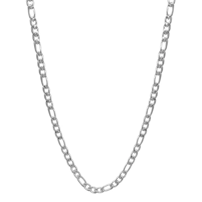 Adornia 6mm Figaro Chain Silver 24"