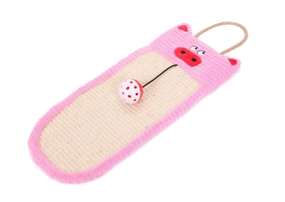 Pet Life Eco-natural Sisal And Jute Hanging Carpet Cat Scratcher In Pink