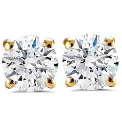 Pompeii3 1 1/4carat (ctw) Diamond Studs In 14k White Or Yellow Gold Lab Grown In Silver