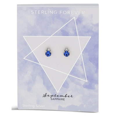 Sterling Forever Sterling Silver Birthstone Studs In Multi