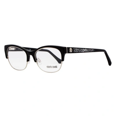 Roberto Cavalli Buggiano Cateye Eyeglasses Rc5023 001 Shiny Black 54mm 5023 In White