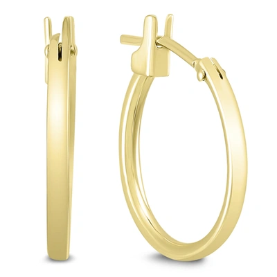 Monary 14mm Hoop Earrings In 14k Yellow Gold