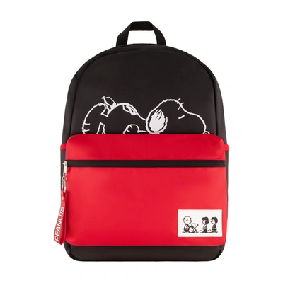Concept One Snoopy Charlie Brown Woodstock Backpack In Red