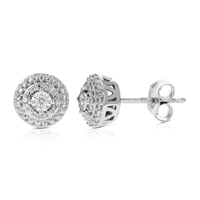 Vir Jewels 1/10 Cttw Round Lab Grown Diamond Prong Set Stud Earrings For Women .925 Sterling Silver