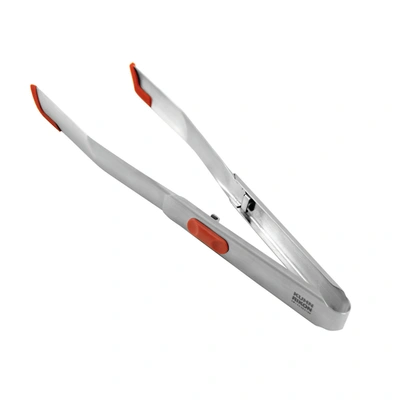 Kuhn Rikon Softedge Stainless Steel Locking Tweezer Tongs, 12-inch In Red