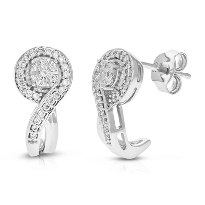 Vir Jewels 1/4 Cttw 60 Stones Round Lab Grown Diamond Dangle Earrings .925 Sterling Silver Prong Set 2/3 Inch