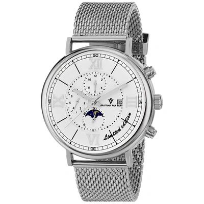 Christian Van Sant Men's White Dial Watch In Silver