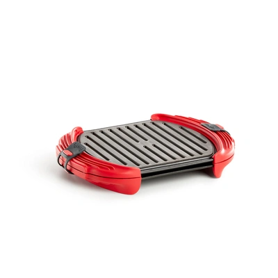 Lekue Xl Microwave Grill, Sandwich Maker, And Panini Press, Red