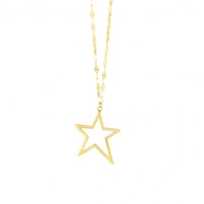 The Lovery Open Star Necklace In Gold