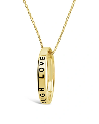 Sterling Forever Sterling Silver Live Laugh Love Ring Pendant Necklace In Gold
