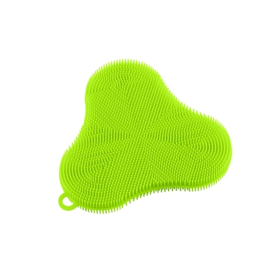 Kuhn Rikon Stay Clean Silicone Scrubber Sponge, Clover In Green