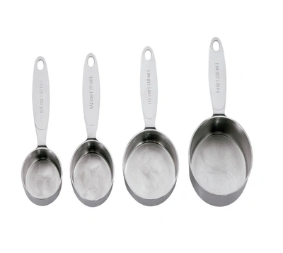 Cuisipro Stainless Steel Measuring Cup Set, 4 Piece In Silver