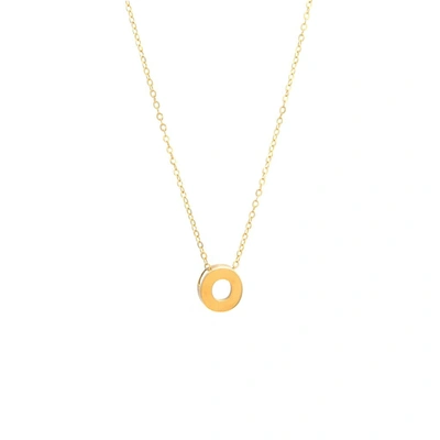Monary 14k Yg Initial O With Chain In White