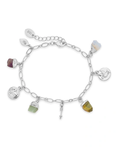 Sterling Forever Multi Charm Bracelet In Silver