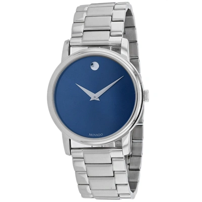 Movado Men's Blue Dial Watch In Silver