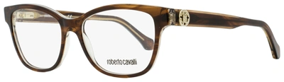 Roberto Cavalli Women's Eyeglasses Rc5050 Fivizzano A56 Brown Melange 53mm
