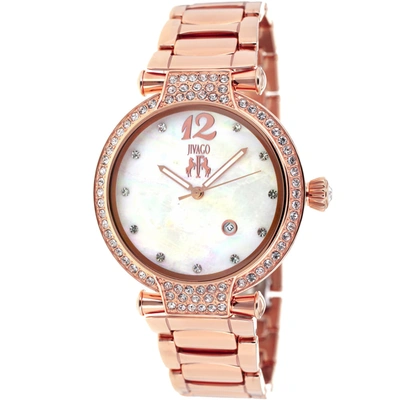 Jivago Women's White Mop Dial Watch In Pink