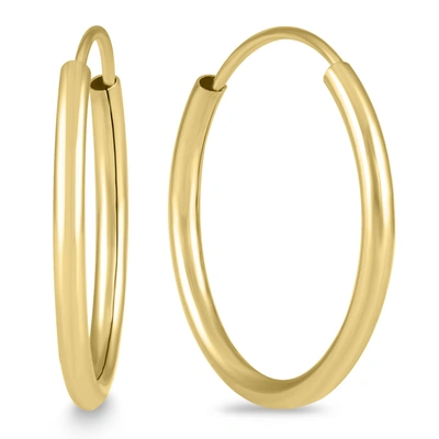 Monary 17mm Endless 14k Yellow Gold Filled Small Hoop Earrings