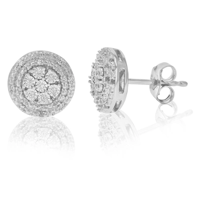 Vir Jewels 1/6 Cttw Round Lab Grown Diamond Stud Earrings Crafted In .925 Sterling Silver Prong Set