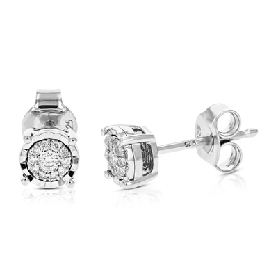 Vir Jewels 1/8 Cttw Round Lab Grown Diamond Stud Earrings .925 Sterling Silver Prong Settings