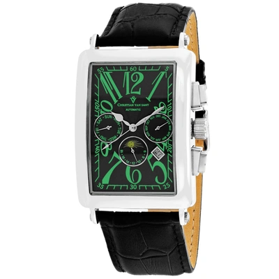 Christian Van Sant Men's Black Dial Watch In Green