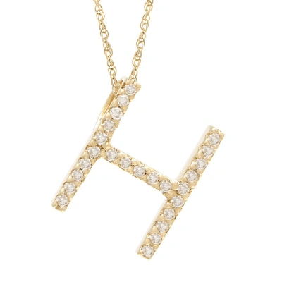Monary Diamond "h" (yg/with Chain) Initial In White