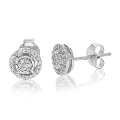 Vir Jewels Lab Grown Diamond Stud Earrings 1/6 Cttw Round Cut Prong Set .925 Sterling Silver