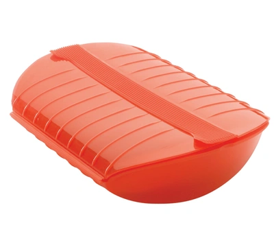 Lekue 3-4 Person Steam Case With Draining Tray In Red