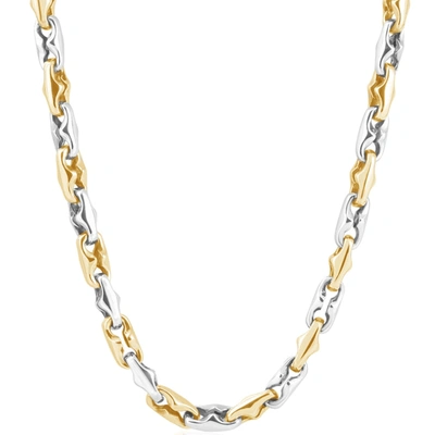 Pompeii3 Men's 14k Gold (99gram) Or Platinum (186gram) 6.5mm Link Chain Necklace 24" In Silver