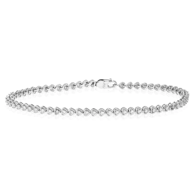 Vir Jewels 1 Cttw 62 Stones Round Diamond Bracelet 14k White Gold Prong Set 7 Inch In Silver