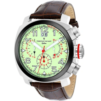 Christian Van Sant Men's Luminous Dial Watch In Green