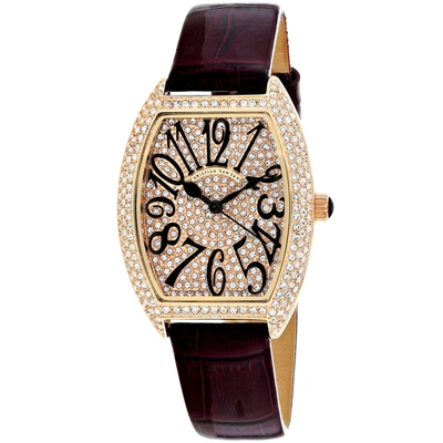 Christian Van Sant Women's Rose Gold Dial Watch In Red