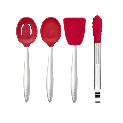 Cuisipro Piccolo 4 Piece Mini Cooking Tool Set, 8-inch In Red