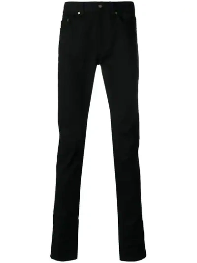 Saint Laurent Low Rise Skinny Jeans In Black