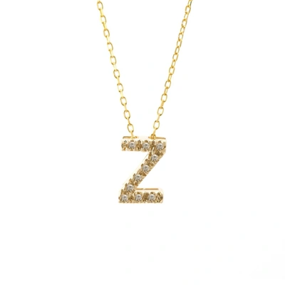Monary Diamond Intiial Necklace (14ky) In White
