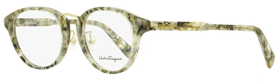 Ferragamo Salvatore  Women's Oval Eyeglasses Sf2820a 277 Brown Greige Stone 51mm