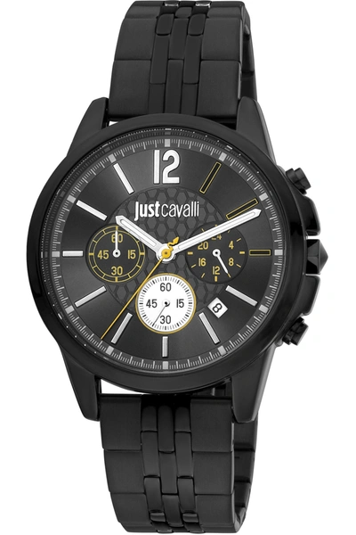 Just Cavalli Men's 42mm Quartz Watch In Black