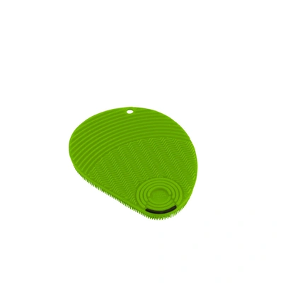 Kuhn Rikon Stay Clean Silicone Scrubber Sponge, Fin In Green