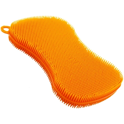 Kuhn Rikon Stay Clean Scrubber Sponge, Red In Orange