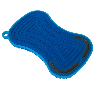 Kuhn Rikon Stay Clean 3-in-1 Silicone Scrubber Sponge In Blue