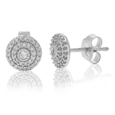 Vir Jewels 1/4 Cttw Round Lab Grown Diamond Stud Earrings Round Shape .925 Sterling Silver Prong Set