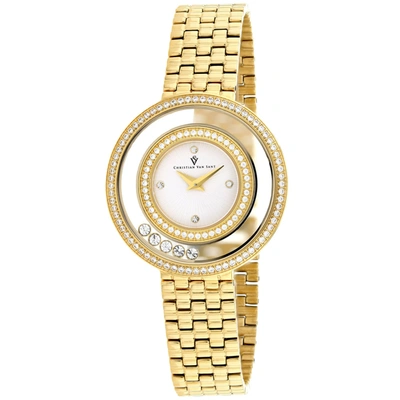Christian Van Sant Women's White Dial Watch In Gold