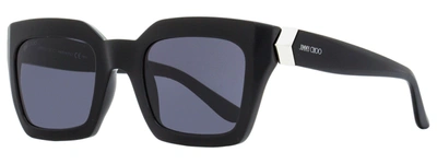Jimmy Choo Women's Rectangular Sunglasses Maika 807ir Black 50mm In Blue