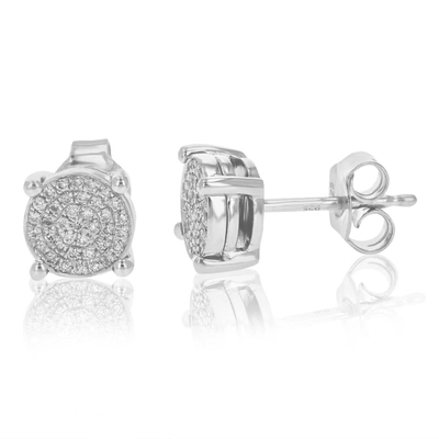 Vir Jewels 1/4 Cttw Round Lab Grown Diamond Stud Earrings .925 Sterling Silver Prong Set