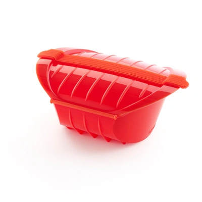 Lekue 1-2 Person Deep Steam Case With Tray In Red