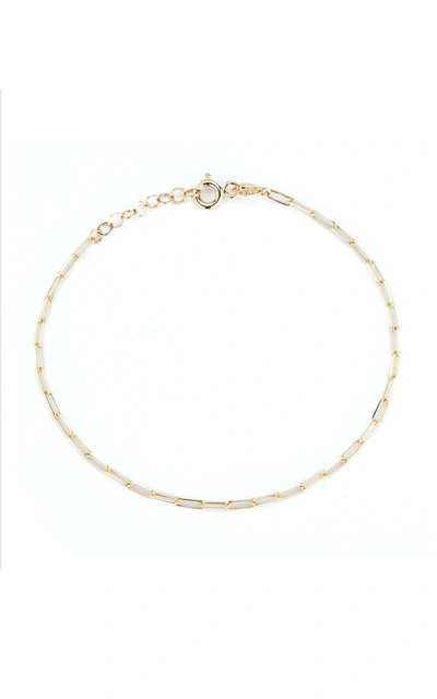Ember Fine Jewelry 14k Gold Paperclip Chain Bracelet In White