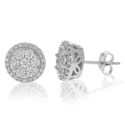 Vir Jewels 3/8 Cttw Lab Grown Diamond Stud Earrings Made In 925 Sterling Silver Round Cut Prong Setting