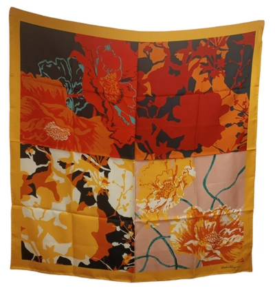 Ferragamo Salvatore  Women's 727123 Print Silk Scarf In Multi