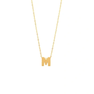 Monary 14k Yg Initial M With Chain In Yellow